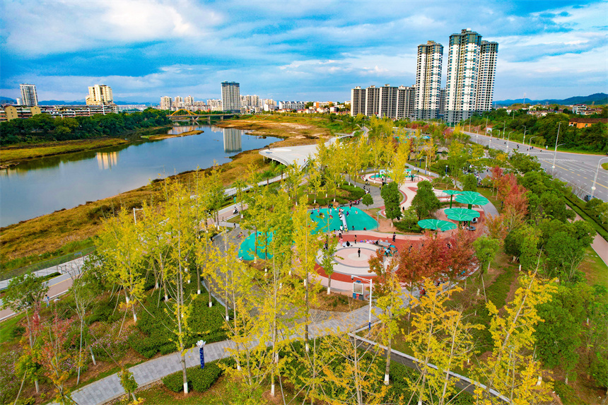 廣昌縣一處城市公園。危仁鵬攝